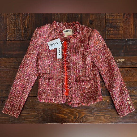 L'Agence Angelina Tweed Jacket Size 0. NWT. - Picture 8 of 12